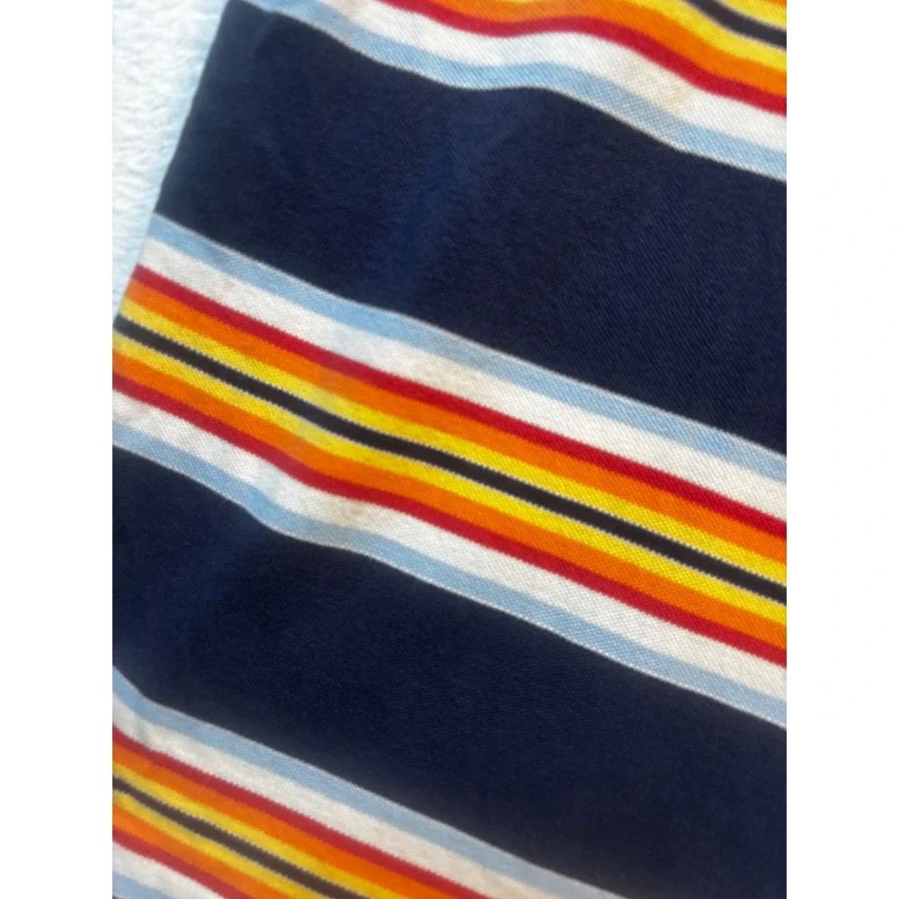 Vintage 90s Ralph Lauren Mens XL Faded Rainbow Striped‎ Collared Polo Shirt